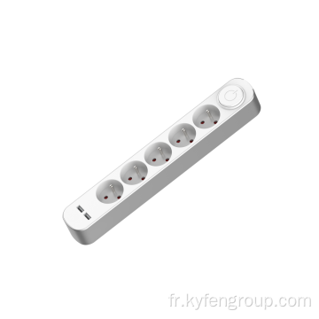 France 5-Socket Power Strip avec USB Type A